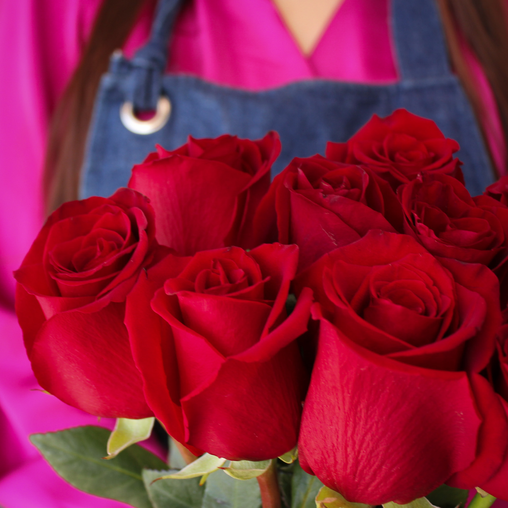 9 красных роз Эквадор