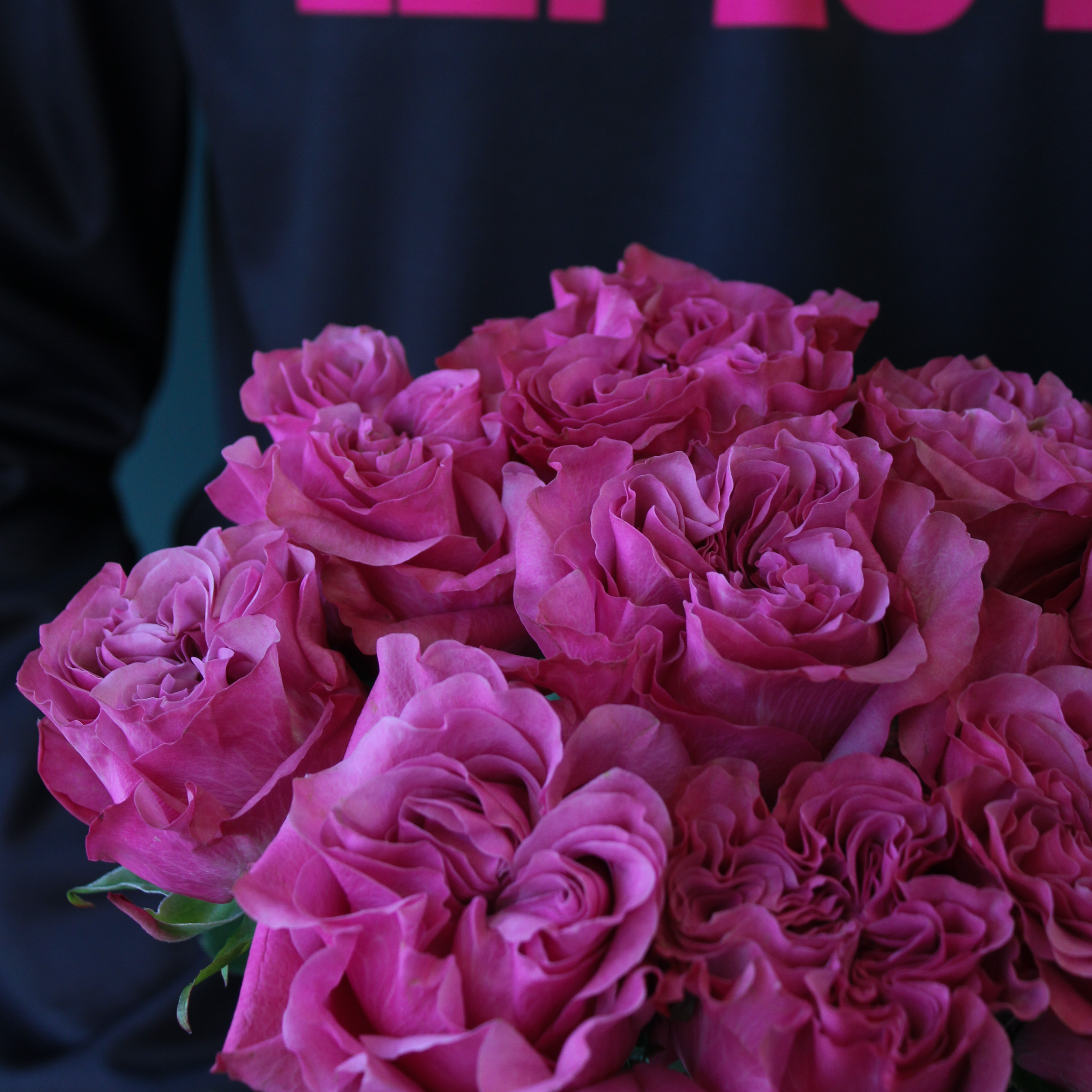 9 пионовидных розовых роз Эквадор
